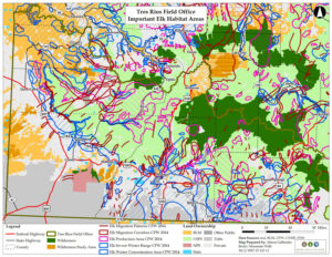 Elk Habitat in the Tres Rios Field Office
