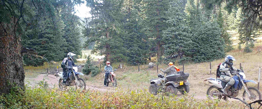 ATVs and motorcycles in the Pike National Forest. Photo courtesy of Wild Connections.
